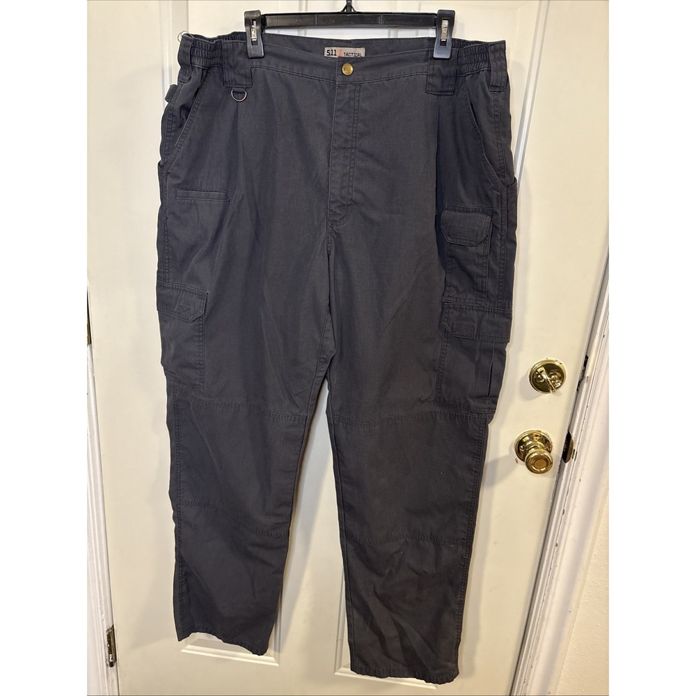 511 Tactical Pro Pants Mens Size 42x34 Gray Taclite RipStop Elastic Waist Cargo